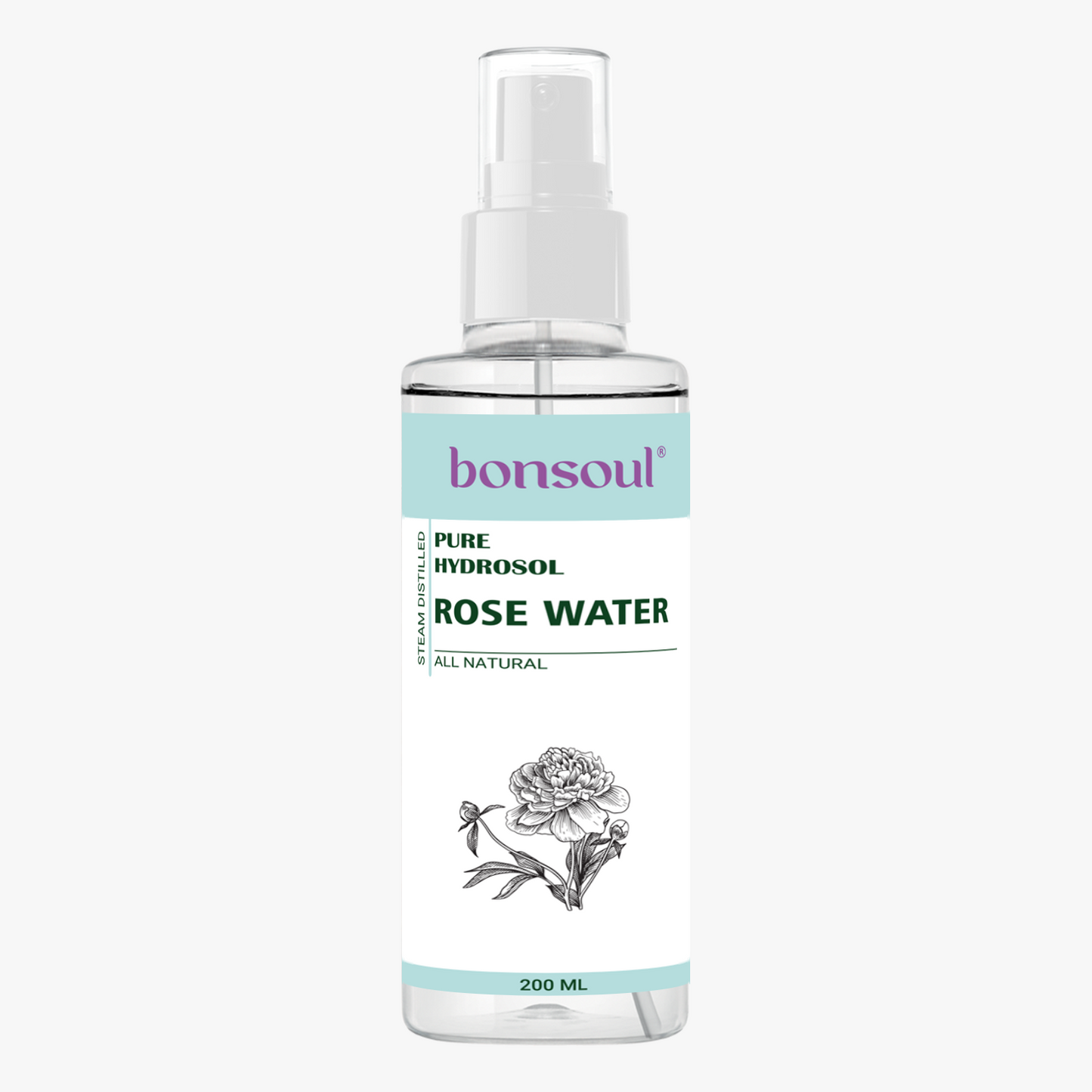 Bonsoul Pure and Natural, Preservative Free Rose Water Distillate