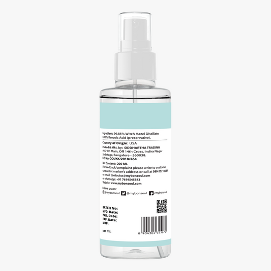 Bonsoul Pure and Natural Alcohol Free Witch Hazel Distillate