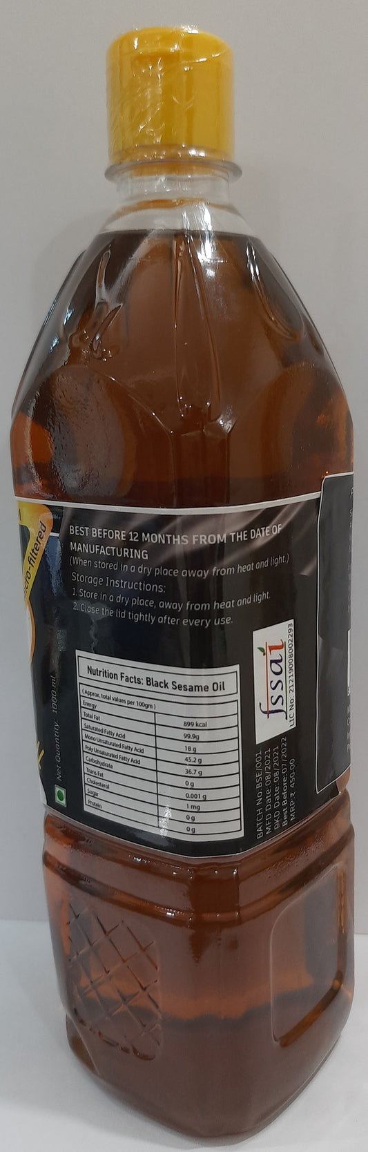 Bonsoul Cold Pressed Black Sesame Cooking Oil (extracted from non hybrid seeds)