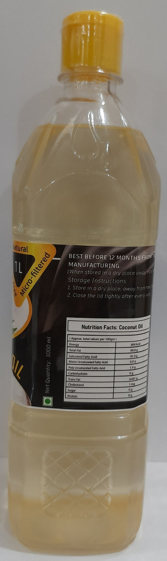 Bonsoul Cold Pressed Whole Coconut Cooking Oil (extracted from non hybrid seeds)