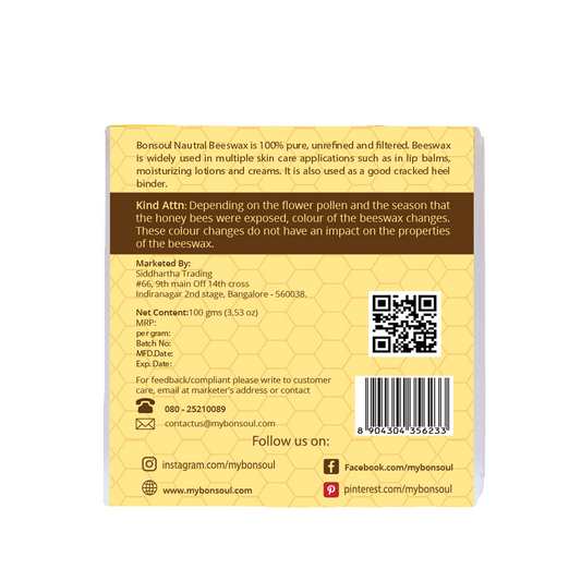 Bonsoul 100% Pure & Natural Beeswax 100 GMS