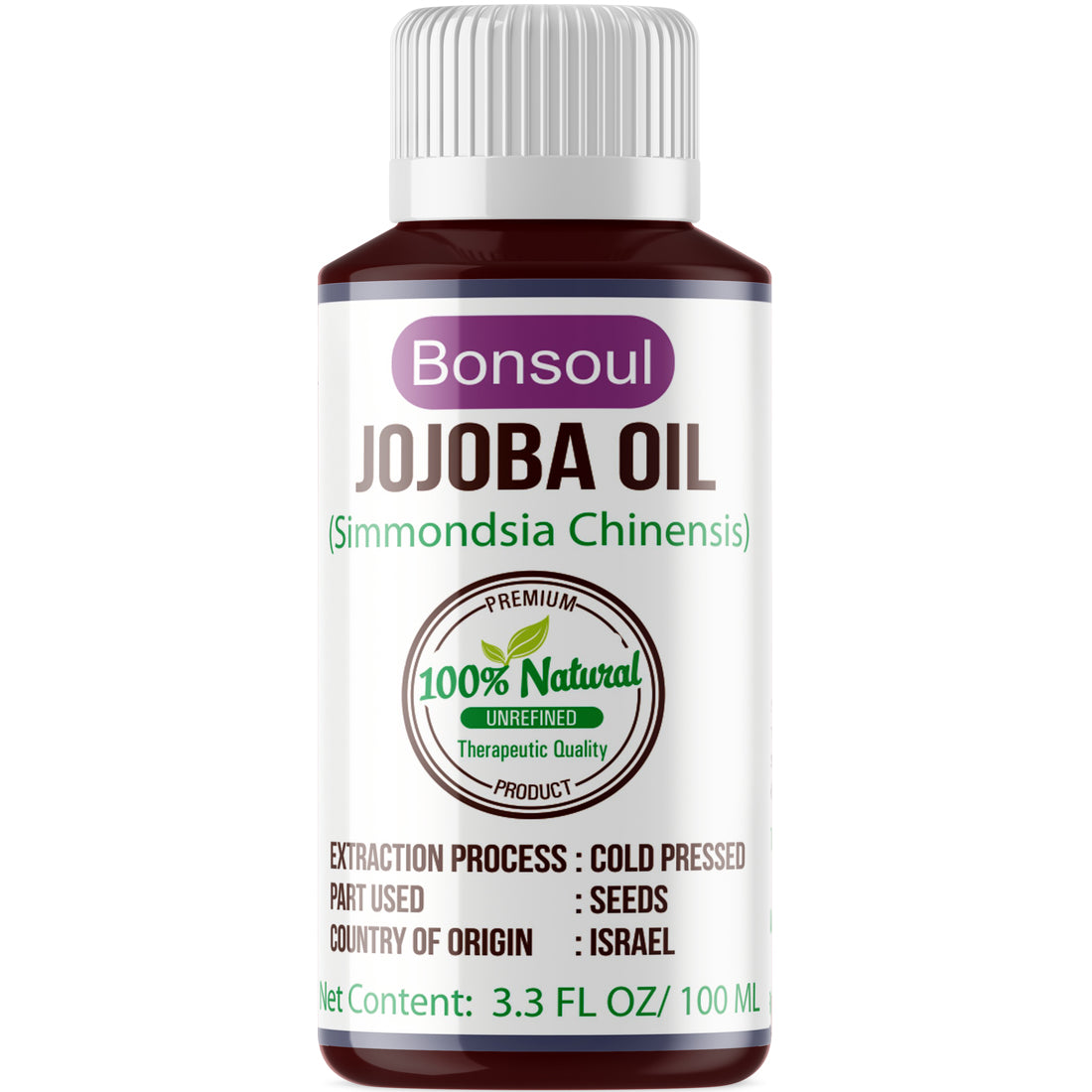 Bonsoul 100% Pure and Natural Cold Pressed Jojoba Carrier Oil