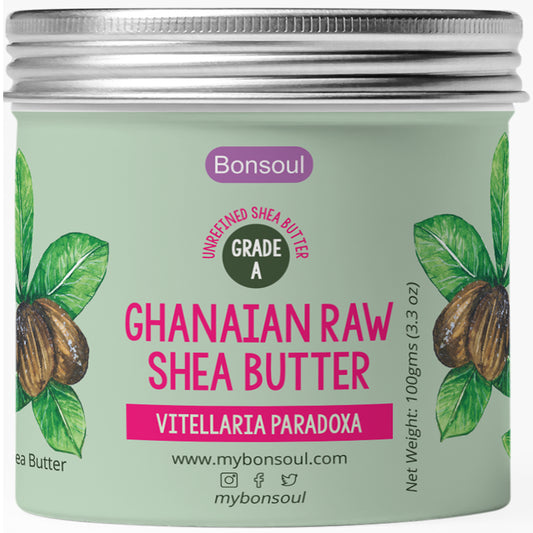 Bonsoul Grade A, Organic, unrefined, Filtered Ghanaian Raw Ivory Shea Butter