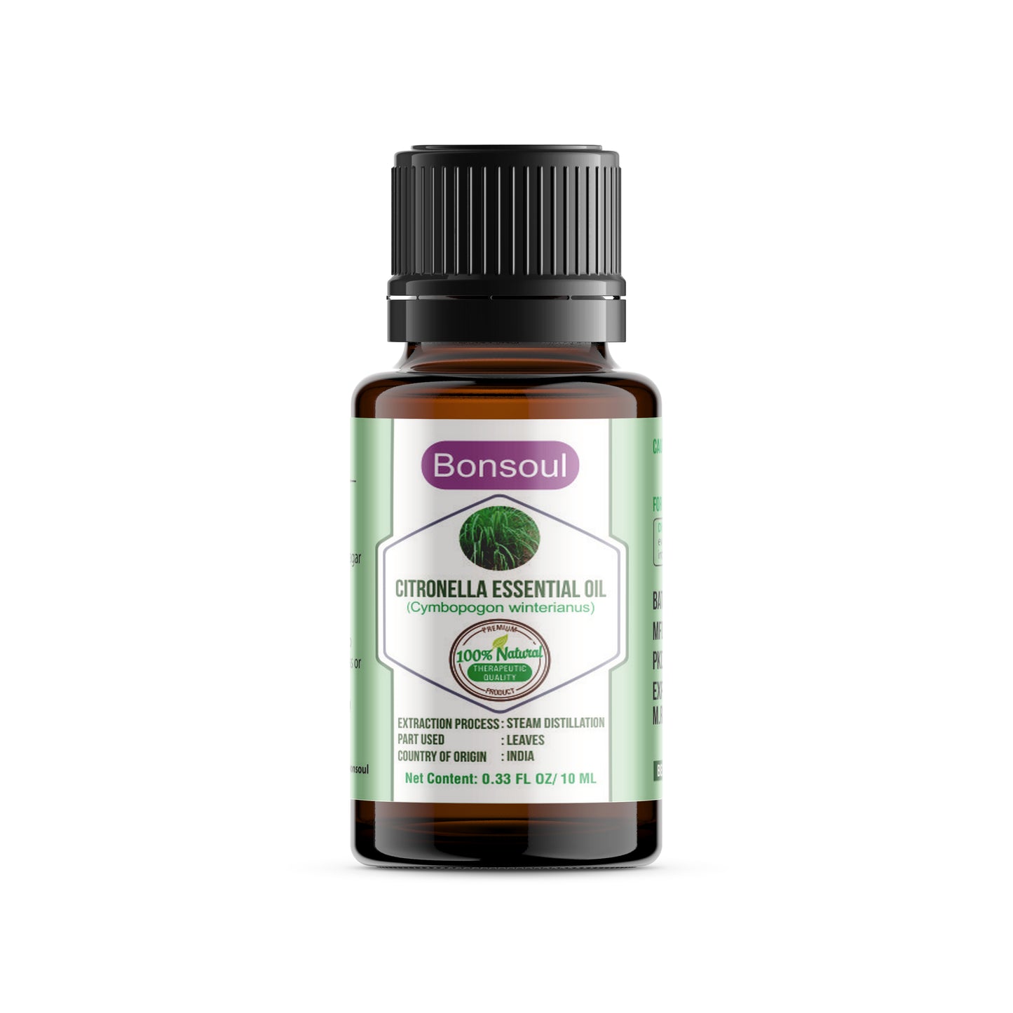 Bonsoul 100% Pure and Natural Citronella Essential Oil