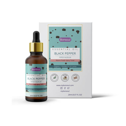 Bonsoul 100% Pure and Organic Srilankan Black Pepper Essential Oil