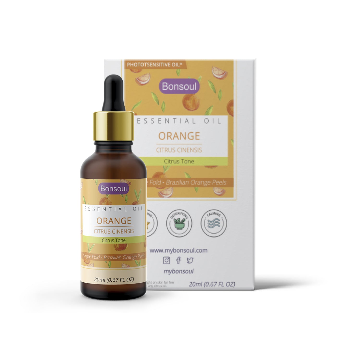 Bonsoul Pure and Natural Orange Essential Oil