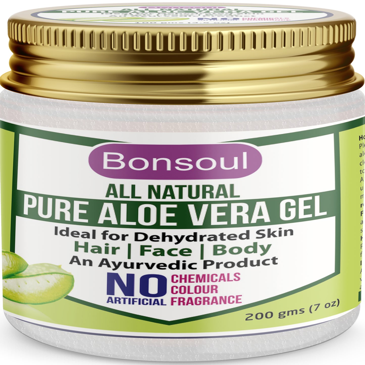 Bonsoul All Natural Pure Aloe Vera Gel