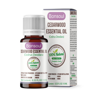 Bonsoul 100% Pure and Wild Crafted Cedarwood Essential Oil