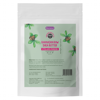 Bonsoul  Grade A, Organic, unrefined, Filtered Ghanaian Raw Ivory Shea Butter